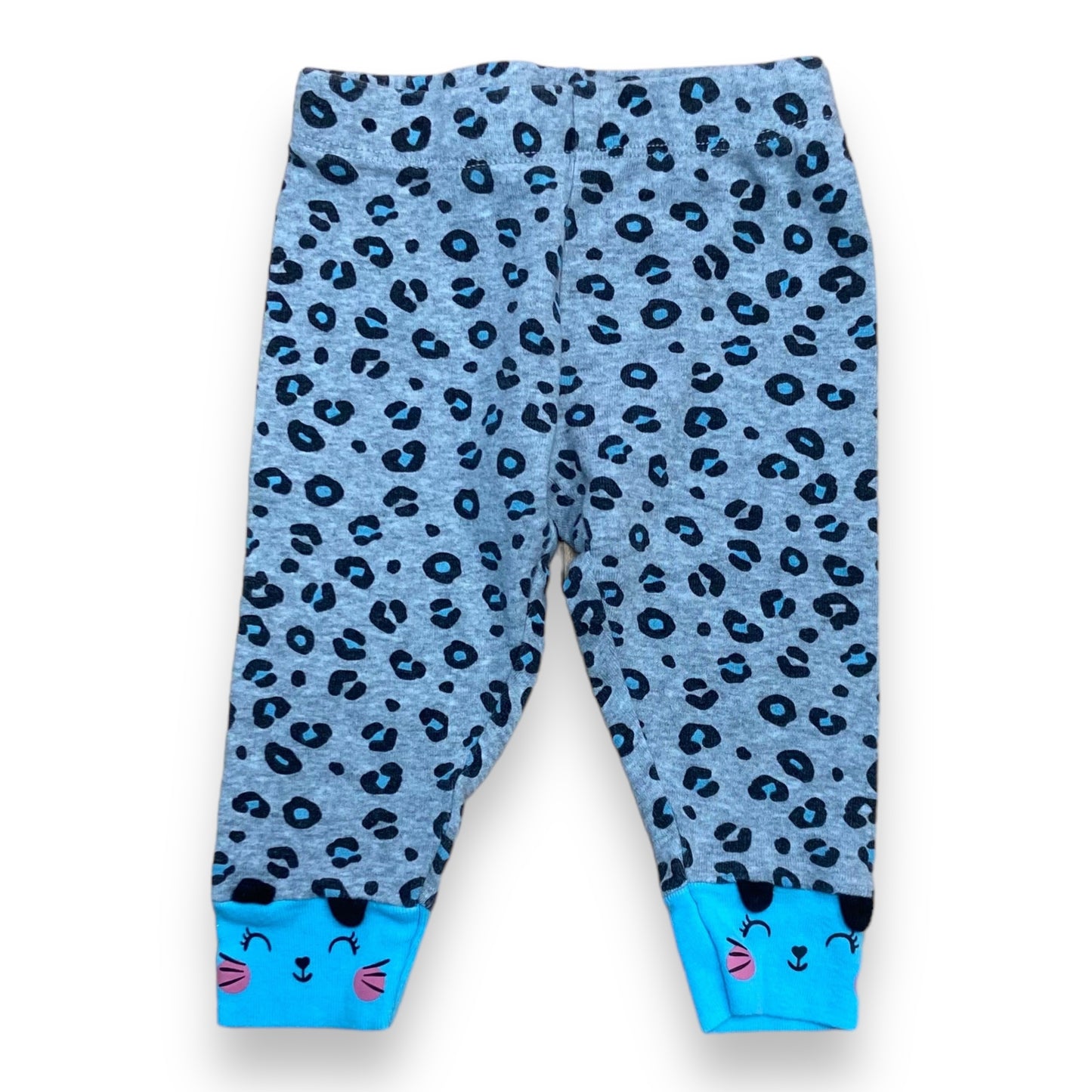 Baby Girl Size 6 Months Leggings Gray Leopard Print Easy On Pants