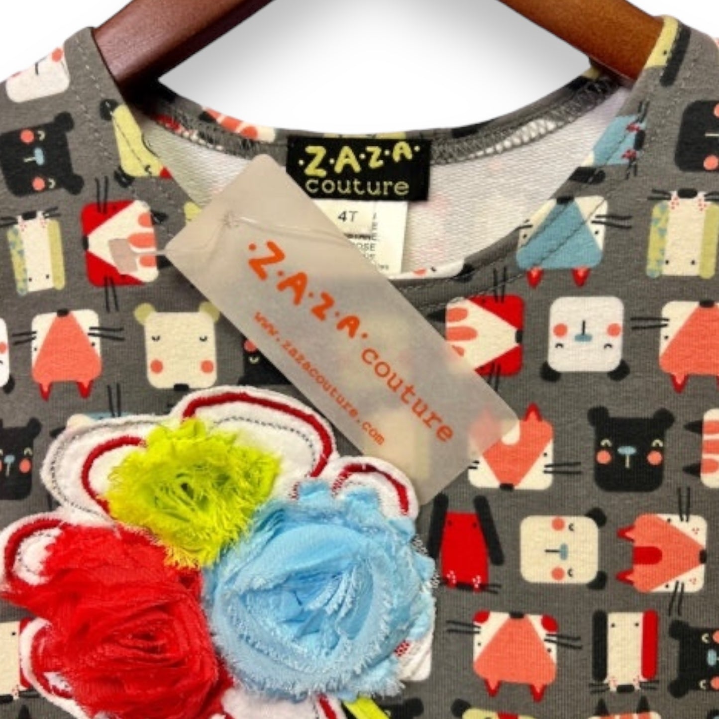 NEW! Zaza Couture Girls Size 4T Embellished Long Sleeve Boutique Dress