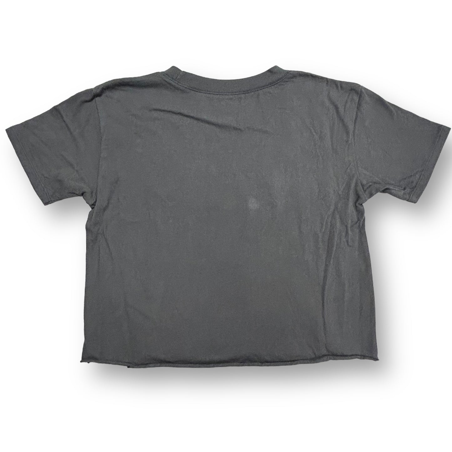 Youth Girls Size 10/12 Dark Gray New York Short Sleeve Cropped Tee