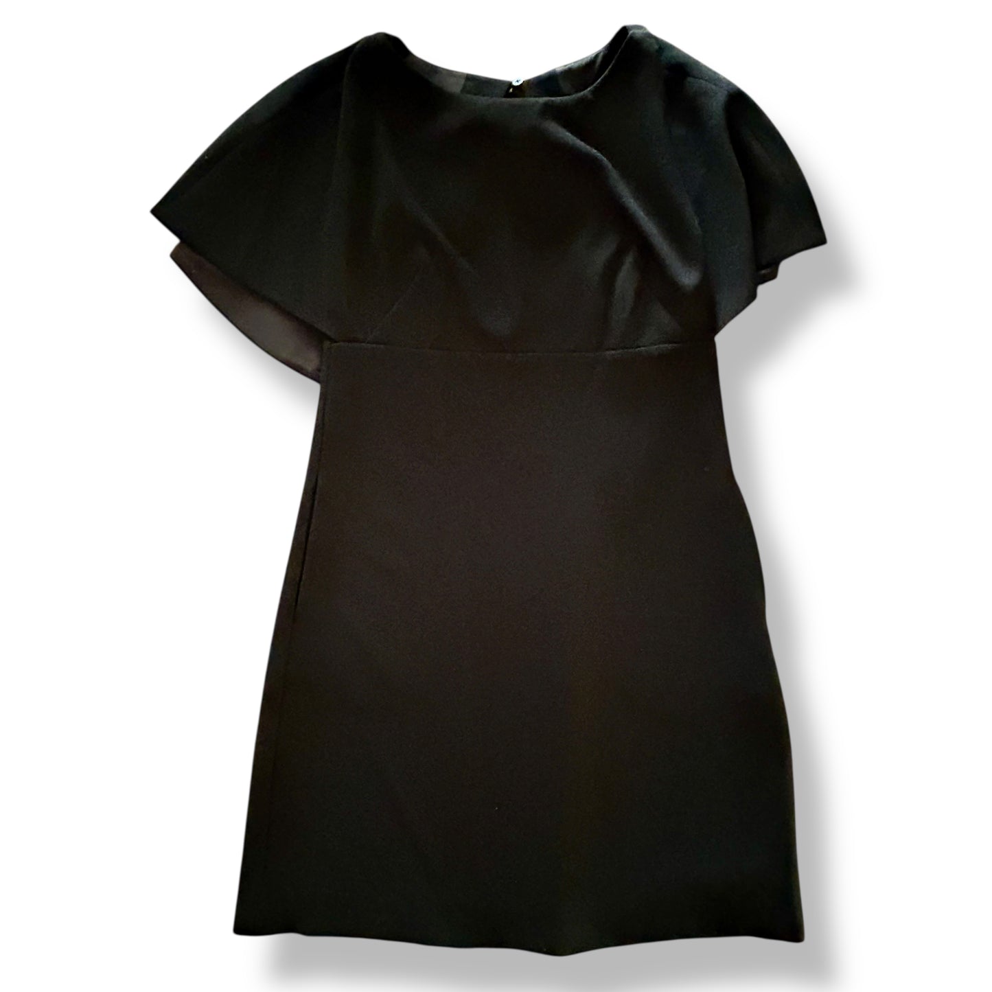 NEW! Eliza J Women's Small Black Cape Dress Size 6 Zippered Back with Bow