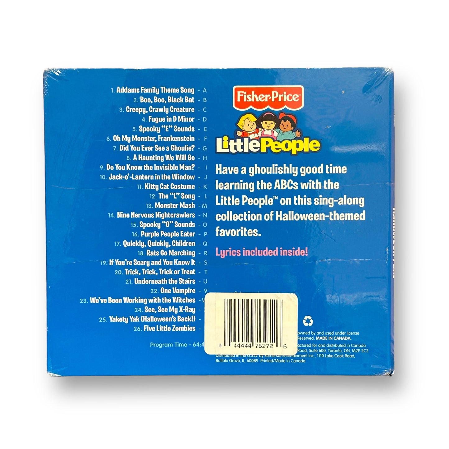 NEW! Halloween CD Fisher-Price Little People Sing Along A to Z Alphabet Fun