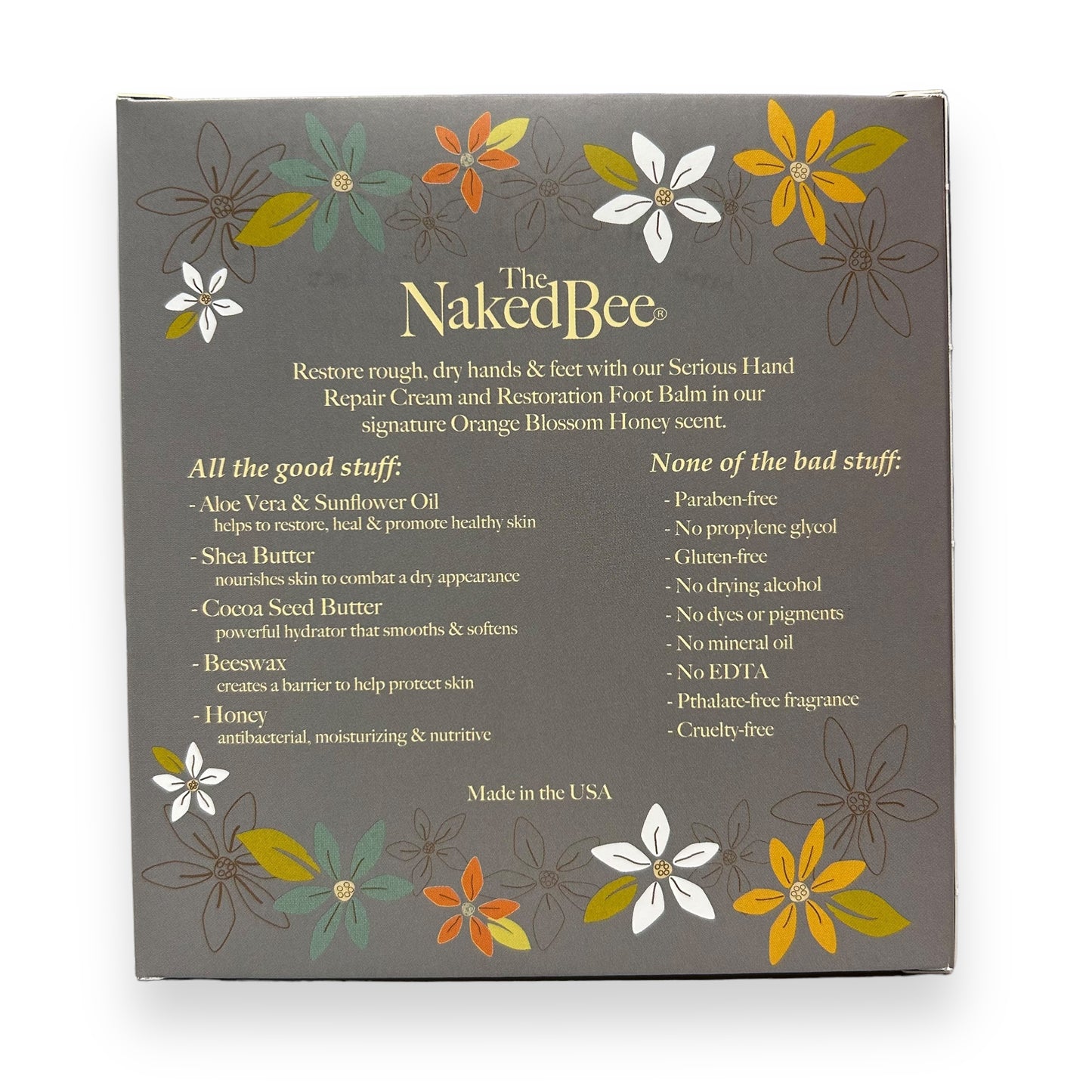 The Naked Bee Orange Blossom Honey Hand Repair Cream and Foot Balm