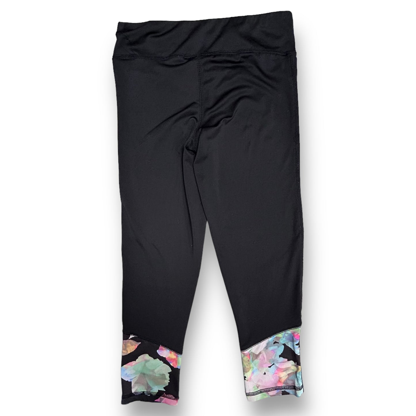 Women's Size Small Black Capri Leggings Nylon Spandex Activewear Bottoms
