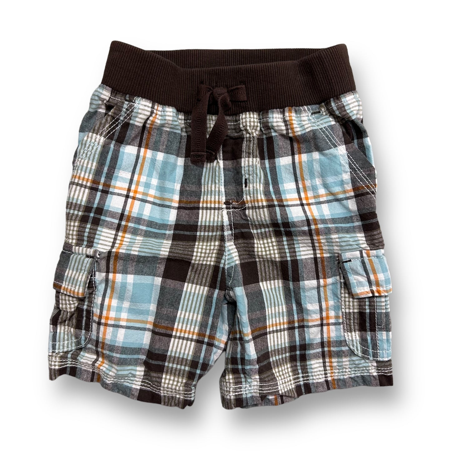 Gymboree Boys Size 18-24 Months Shorts Plaid Elastic Waist Pull-On Cargo
