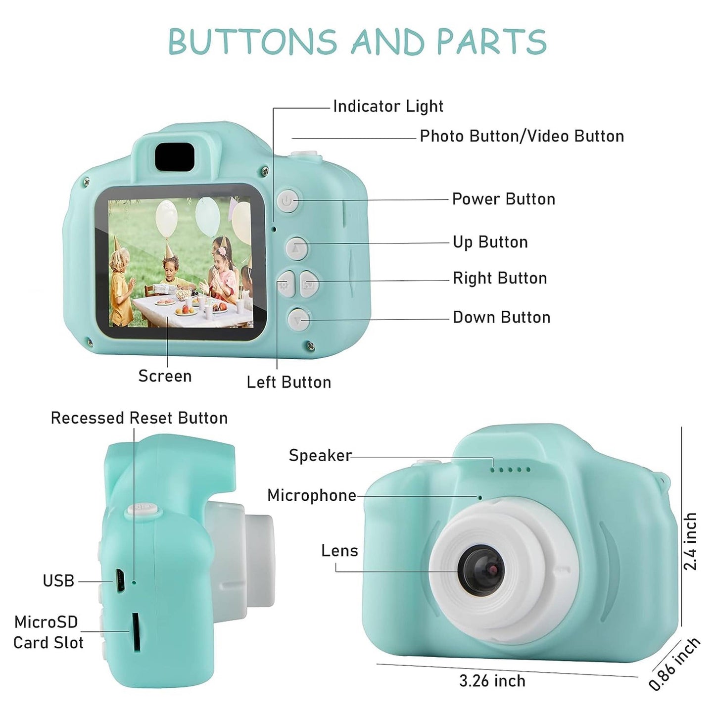 NEW! Kids Digital Video Recorder Camera, Pink