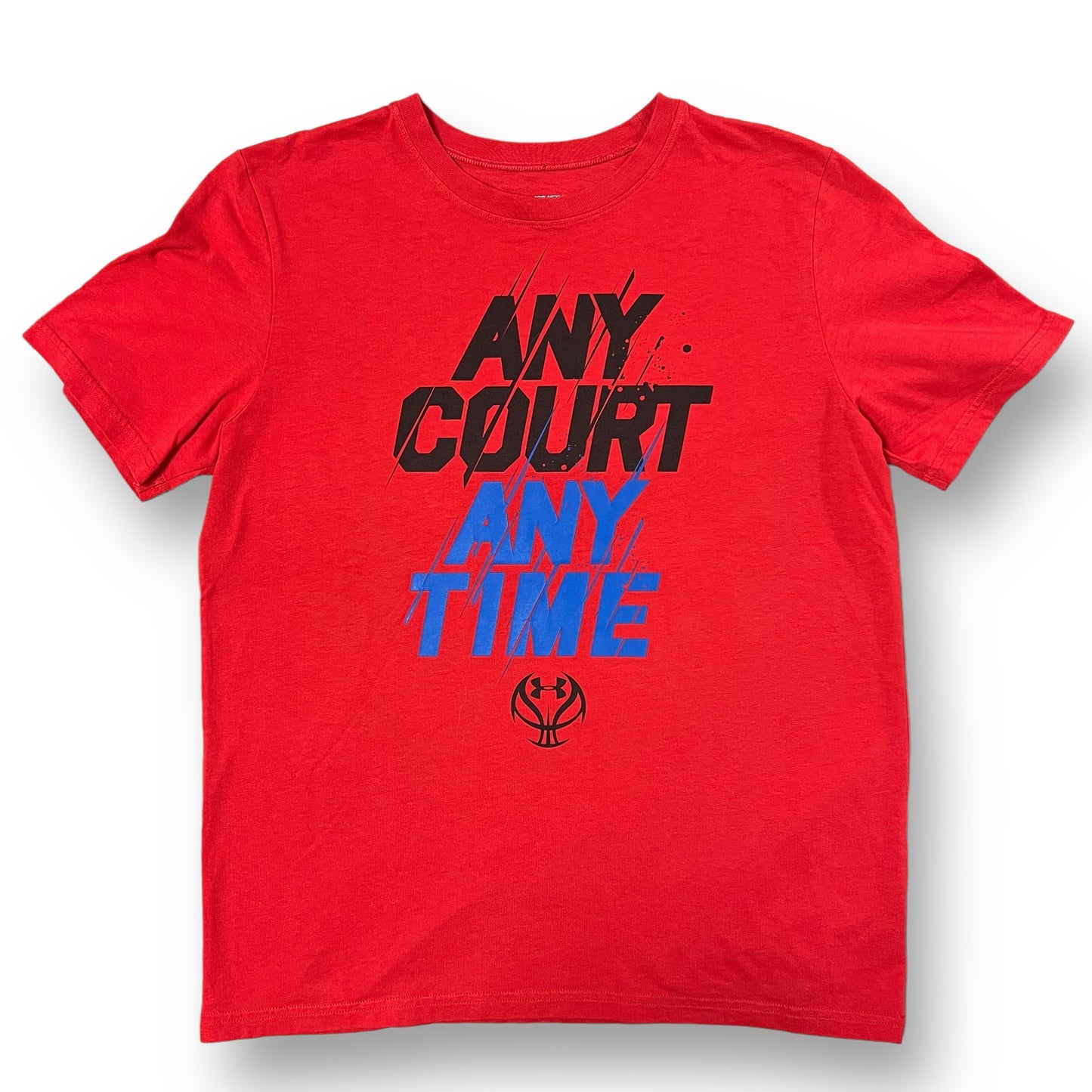 Under Armour Youth Size 14/16 YXL Red Basketball Short Sleeve Athletic Tee