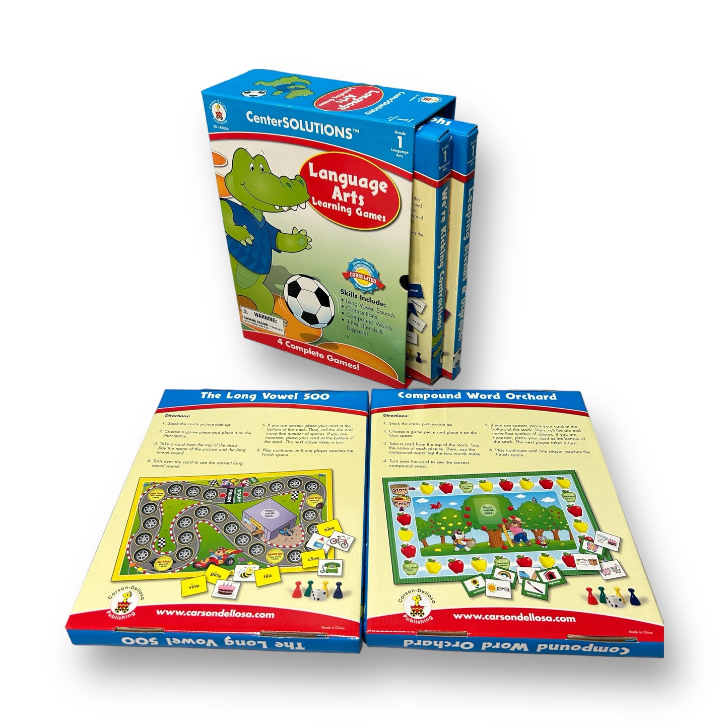 CenterSOLUTIONS 4-in-1 Language Arts Learning Games, 1st Grade