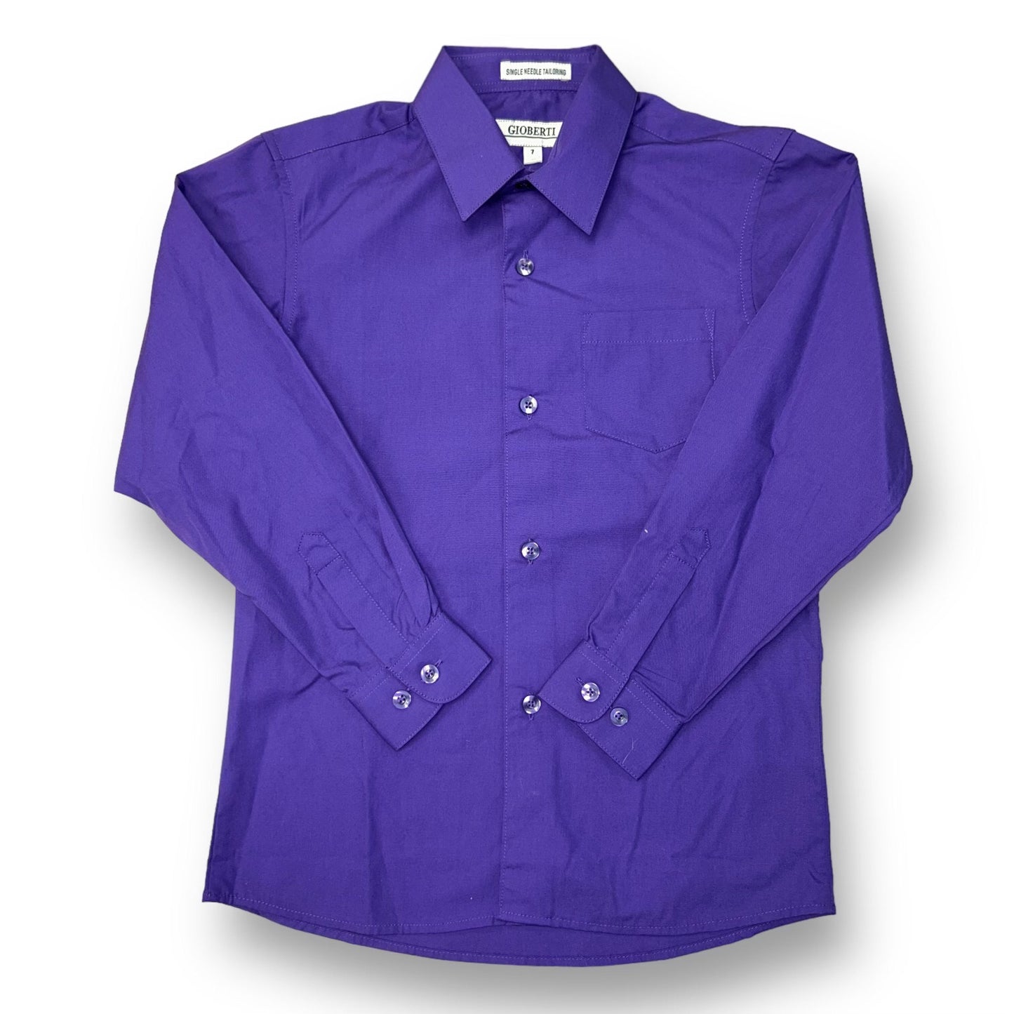 Gioberti Boys Size 7 Long Sleeve Button Down Dress Shirt