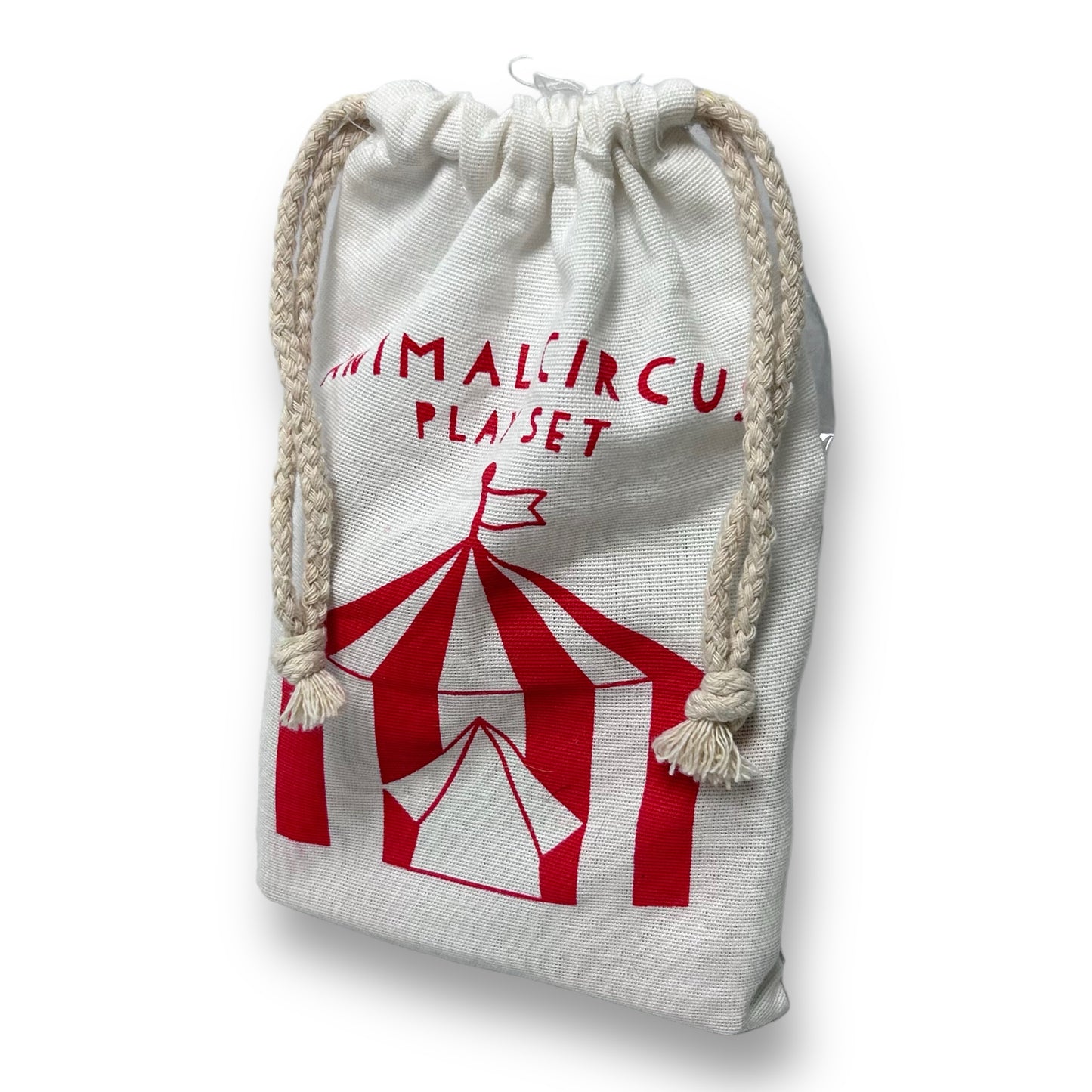 Janod Animal Circus Mini Story Wooden Figures Playset with Drawstring Bag