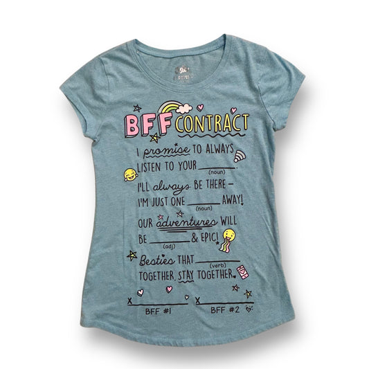 Girls Size 8 Light Blue Justice BFF Short Sleeve Tee
