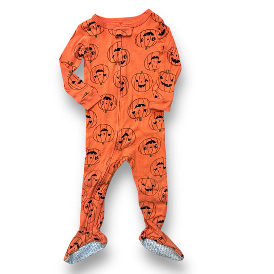 Boys Carter's Size 18 Months Zippered Orange Pumpkin Halloween Footie Pajamas
