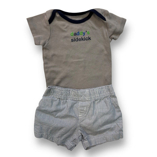 Carter's Boys Size 9 Months Shorts and Shirt Daddy's Sidekick 2-Pc Outfit
