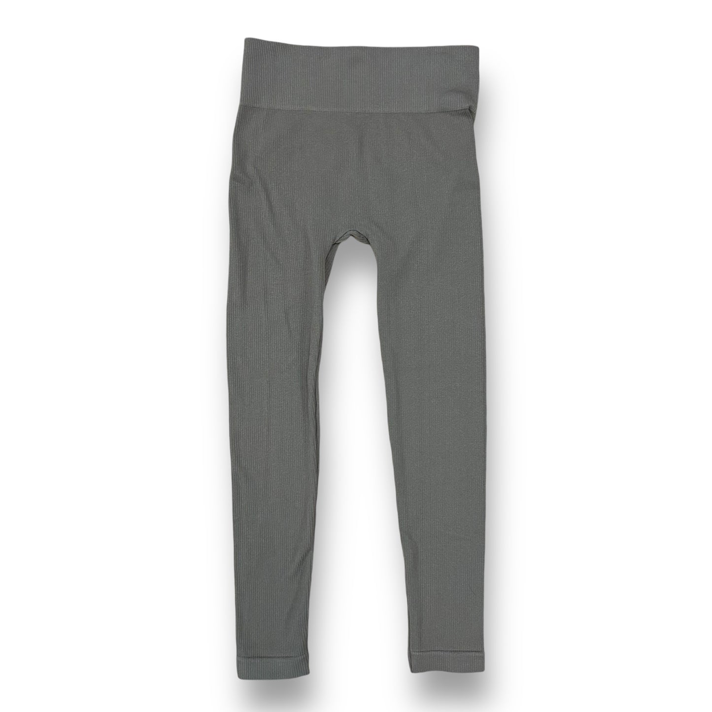 Zara Girls Size 6/7 Bottoms Taupe Gray Stretch Ribbed Leggings 120 cm