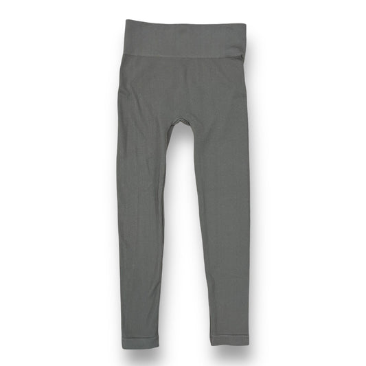 Zara Girls Size 6/7 Bottoms Taupe Gray Stretch Ribbed Leggings 120 cm