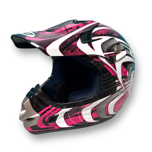 Bilt Clutch Youth Small Motocross Helmet DOT FMVSS No. 218 Certified, Pink
