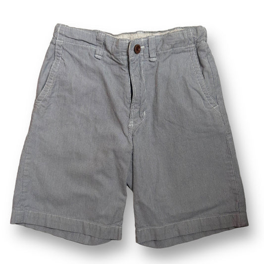 Gap Boys Size 7 Shorts Light Blue Pinstripe 100% Cotton Adjustable Waist