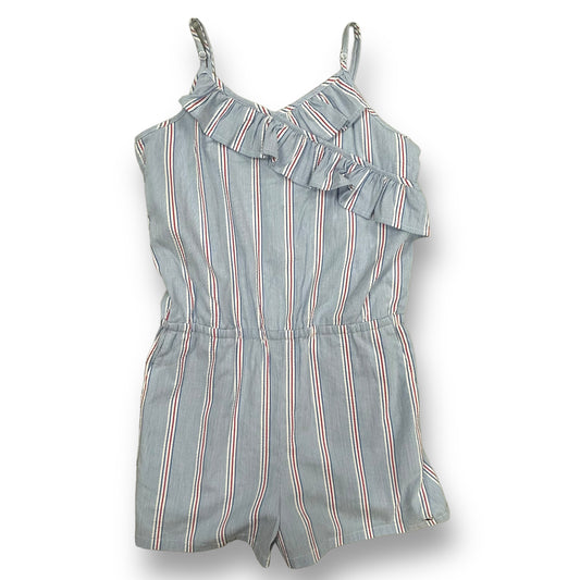 Vineyard Vines Youth Girls Size 14 Cotton Blend Smocked Romper with Pockets