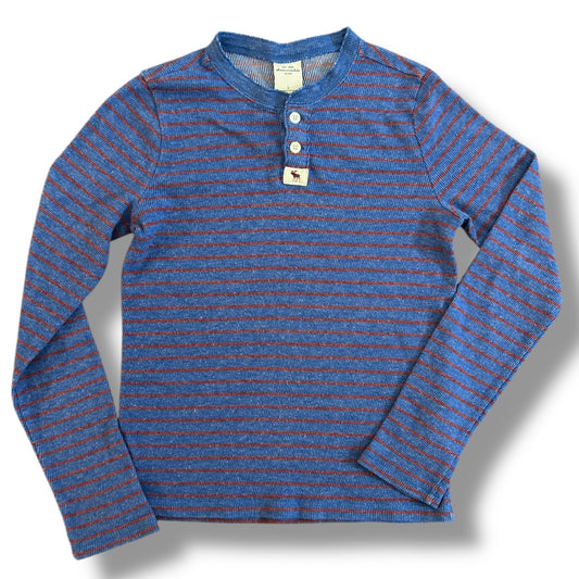 Abercrombie Kids Size 12/14 Youth Boys Long Sleeve Thermal Henley Shirt