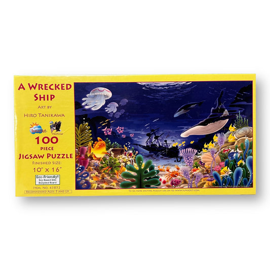 NEW! 100 Piece Jigsaw Puzzle - A Wrecked Ship Ocean Adventures
