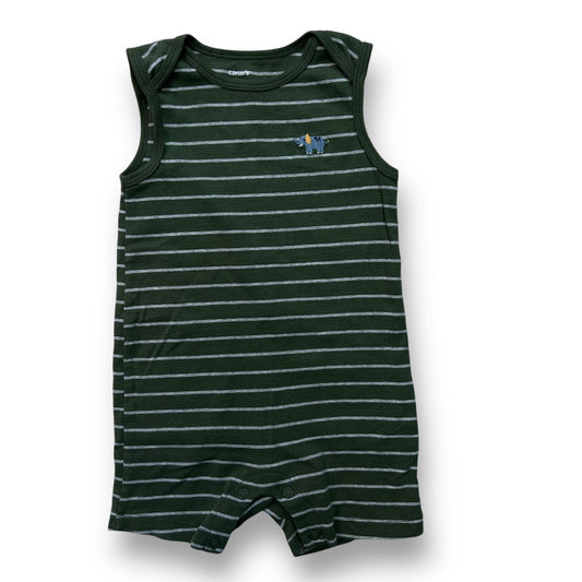 Carter's Boys Size 18 Month Hunter Green Embroidered Elephant Romper