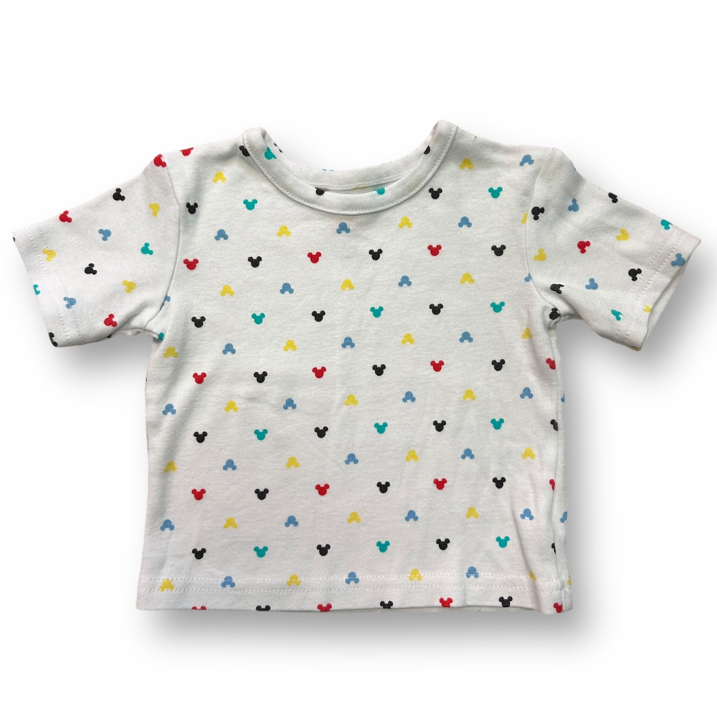 Disney Baby Boys Size 12 Months White Shirt Short Sleeve Mickey Mouse Tee