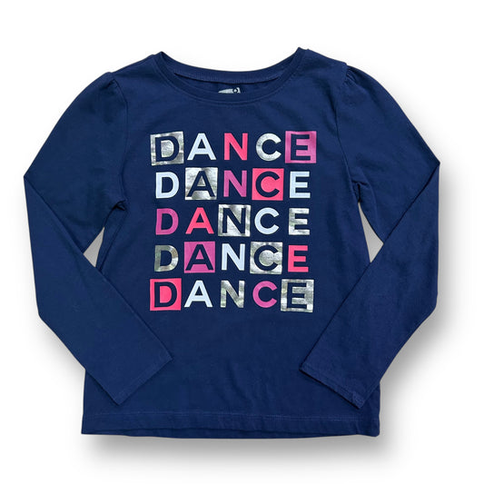 Crazy 8 Girls Size 7/8 Long Sleeve Navy Blue Dance Shirt