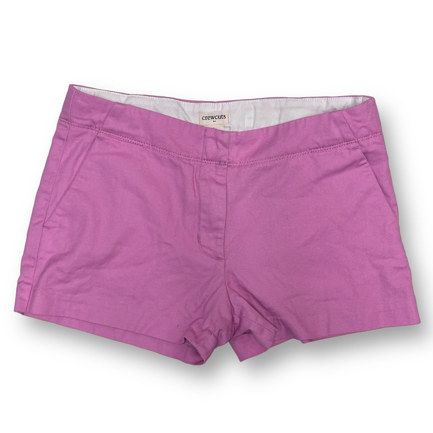 Crewcuts Youth Girl Size 10 Adjustable Waist Khaki Shorts with Button Pocket