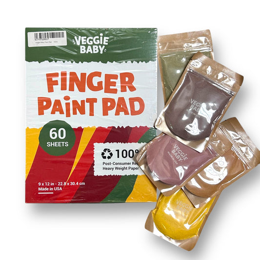 NEW! Veggie Baby Organic Finger Paints and Art Paper Pad Combo Set