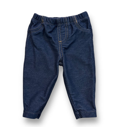 Carter's Baby Boy Size 3 Months Dark Blue Denim Style Stretchy Pull On Pants