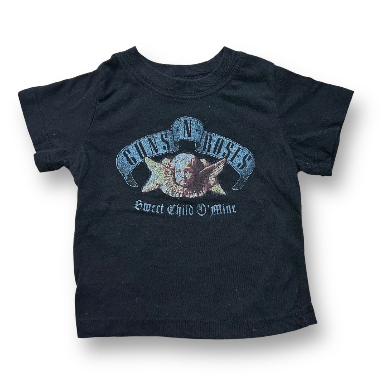 Guns N Roses Boys Shirt Size 12 Months Short Sleeve Black Graphic Print Tee