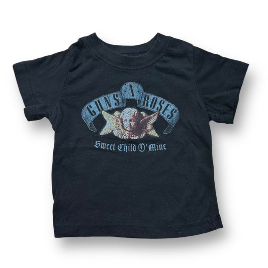 Guns N Roses Boys Shirt Size 12 Months Short Sleeve Black Graphic Print Tee