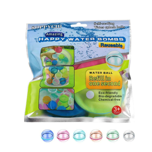 NEW! Reusable Happy Water Bomb Balloons 2-Pack Eco-Friendly