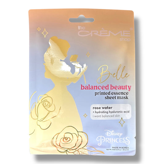 Disney Princess Belle Hydrating Facial Sheet Mask Girls Skincare