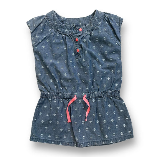 Carter's Girls Size 4T Sleeveless Denim Blouse with Nautical Print