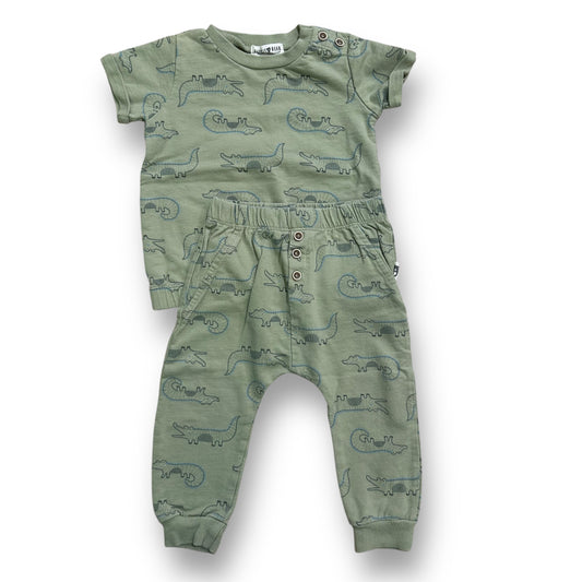 Rabbit + Bear Boys Size 18 Months Outfit Sage Green Crocodile 2-Pc Pants Set
