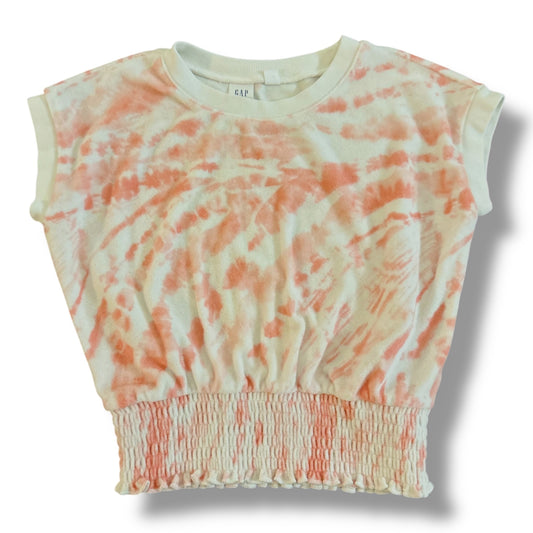 Gap Kids Size 7/8 Girls Pink & White Tie-Dye Activewear Top