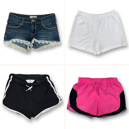 Youth Girls Size 12 Collection of 4 Athletic Shorts and Jean Shorts