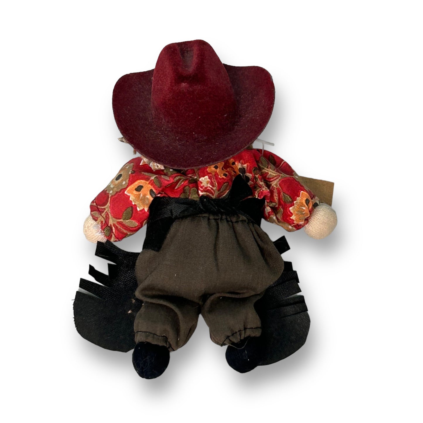 Vintage Porcelain Doll SPRINGFORD Collectible 5" Cowgirl with Yarn Hair