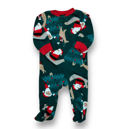 Carter's Baby Boy Size 6 Months Santa Christmas Fleece Footie Pajamas