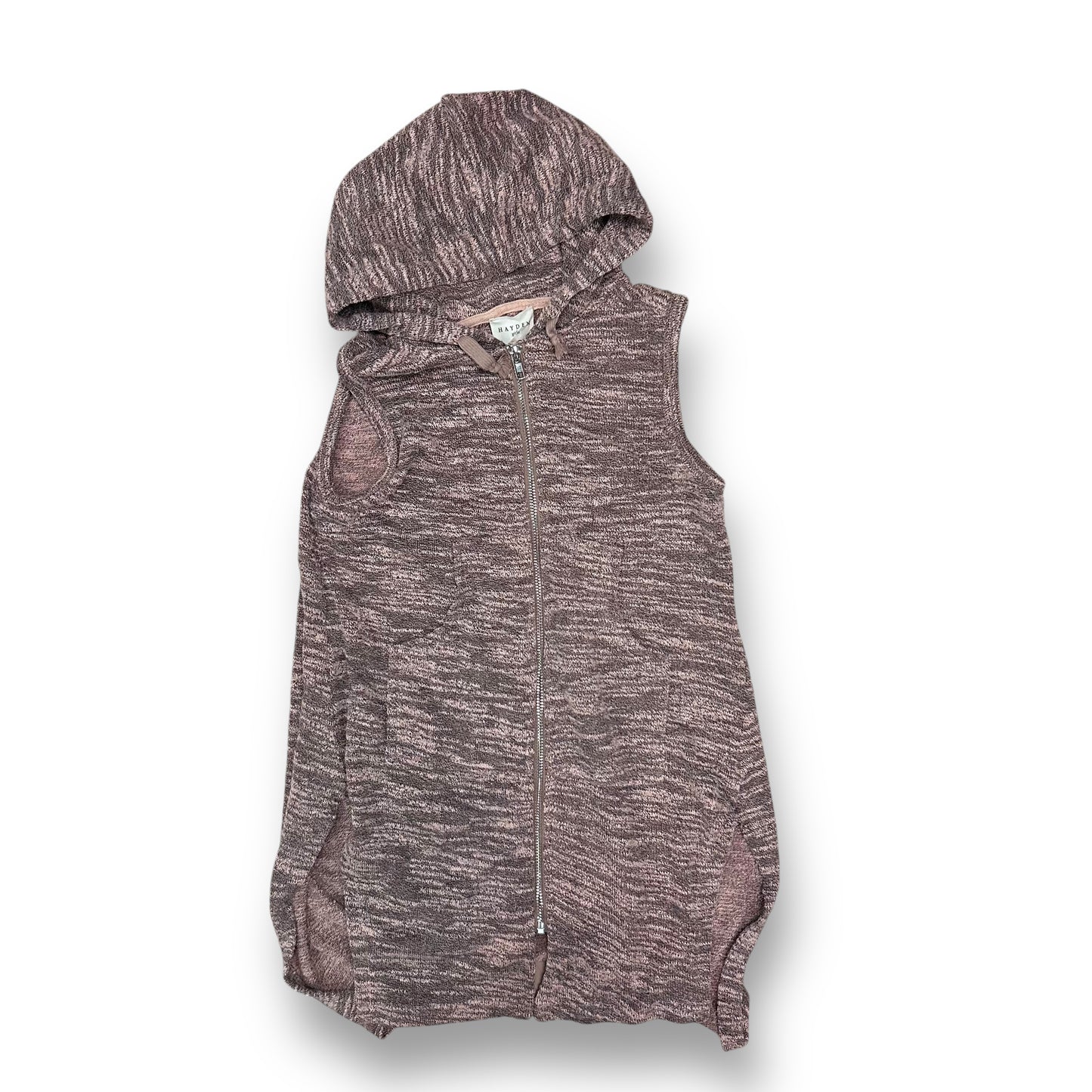 Hayden Girls Size 12 Youth (11/12Y) Pink Full Length Zippered Knit Cardigan
