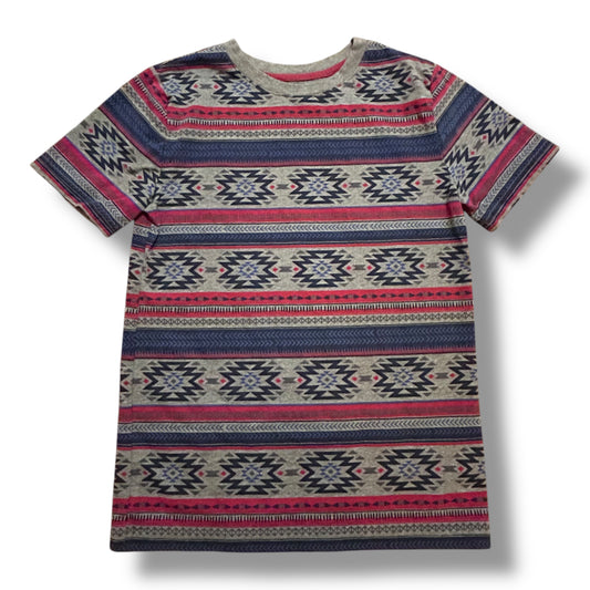 Ruff Hewn Size 10/12 Youth Boy Aztec Print Short Sleeve Shirt