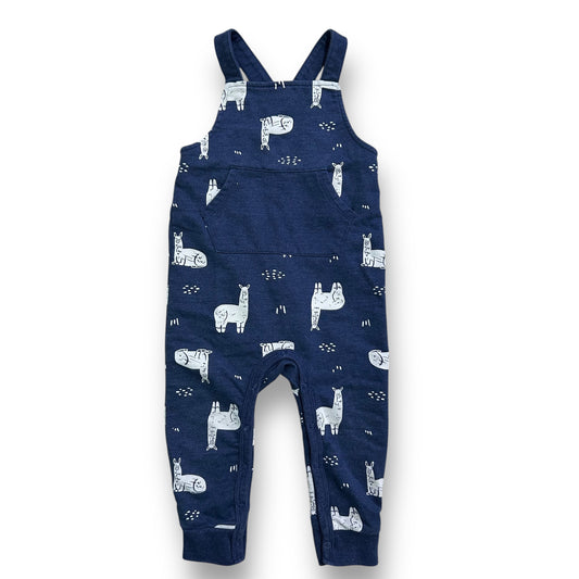 Cat & Jack Boys Size 18 Months Romper Navy Blue Llama Overalls