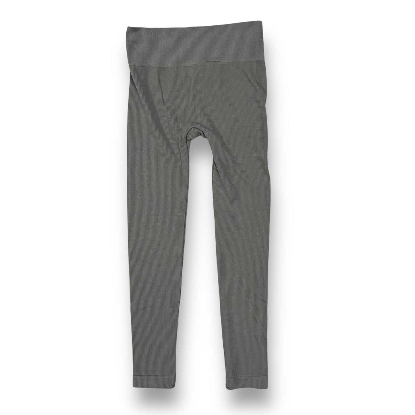 Zara Girls Size 6/7 Bottoms Taupe Gray Stretch Ribbed Leggings 120 cm