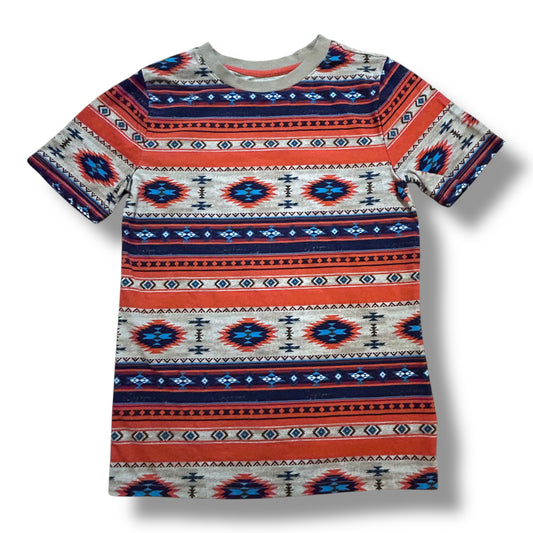 Ruff Hewn Youth Boy Size 10/12 YMD Aztec Print Short Sleeve Shirt