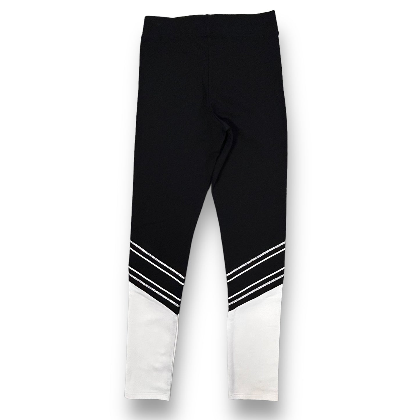 H&M Youth Girls Size 12 Black & White Athletic Stretch Leggings