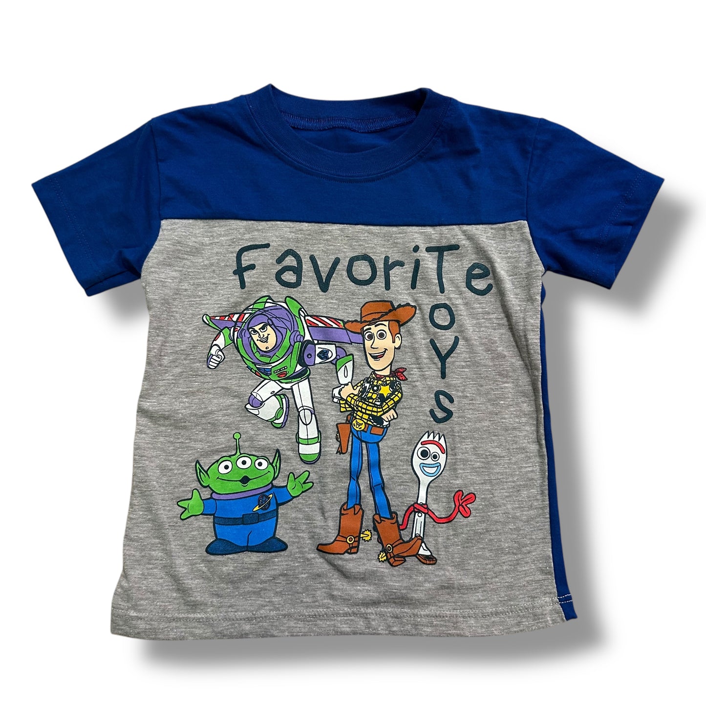 Disney Pixar Toy Story Boys Size 2T Shirt Buzzy Lightyear & Woody Tee
