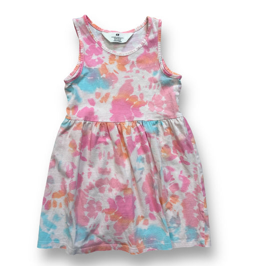 H&M Girls Size 3/4T Pink Tie Dye Sleeveless Cotton Dress