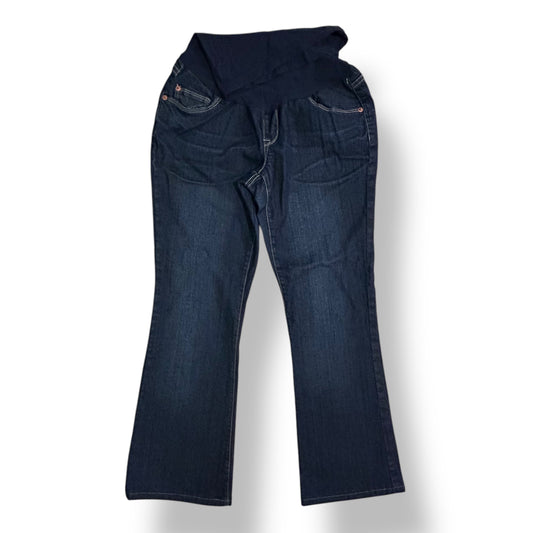 Indigo Blue Size M Dark Blue Denim Bootcut Maternity Jeans