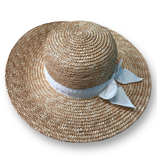 Janie and Jack Girls Straw Sunhat 12-24 Months Woven Beach Hat with Ribbon