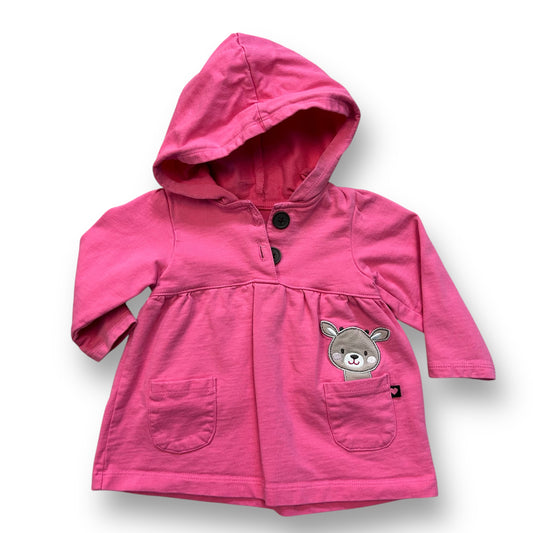Girls Carter's Size 6 Months Pink Button Top Hooded Dress